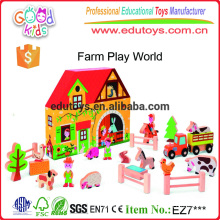 Yunhe fábrica de juguetes de madera de venta directa de alta calidad niños juego de granja